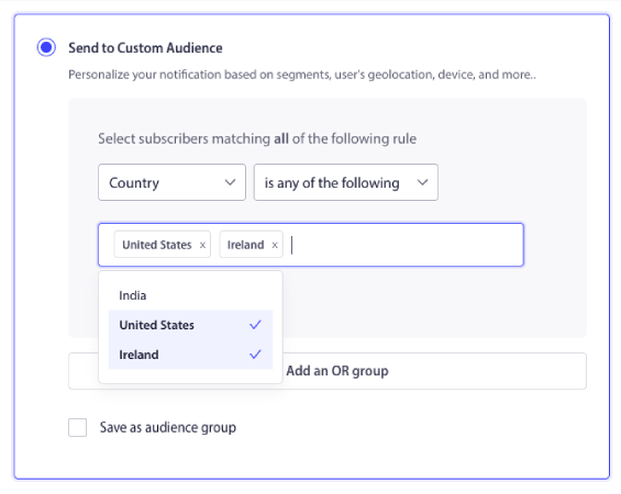 Segment Push Subscribers by Geolocation