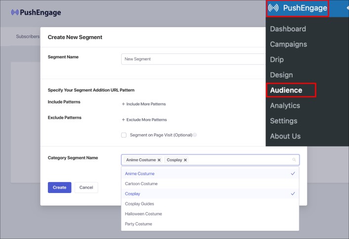 WordPress Category Segmentation