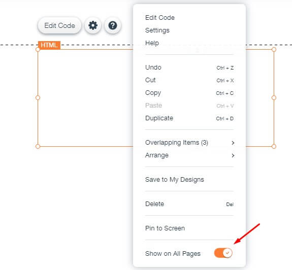 enable javascript on all Wix Pages