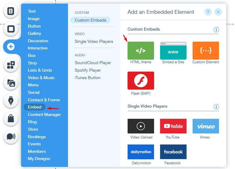 iframe in Wix