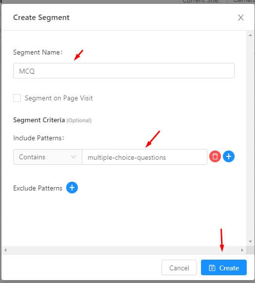 creating segment for drip