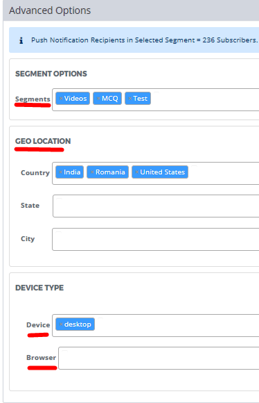 Segment selection