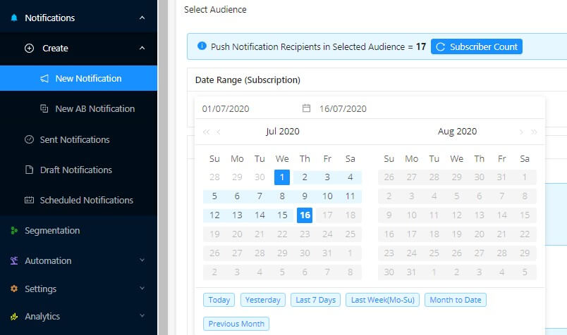 subscription date based segmentation