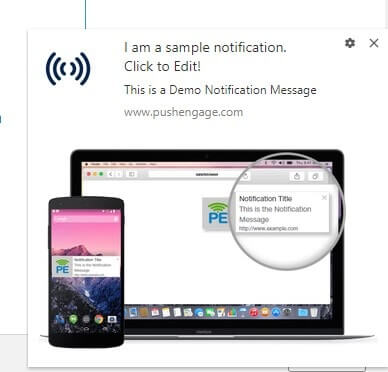 How Web Push Notification Appears In A Browser