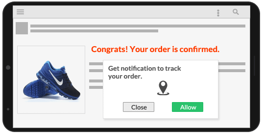 Push Notification To Track Orders