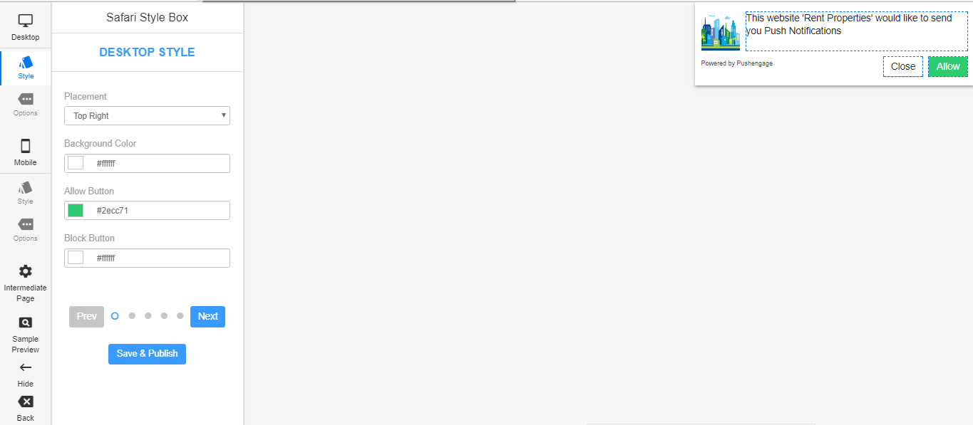How to configure push notification opt-in?