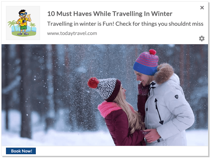 Web Push Notification Ideas: Winter Travel Guide