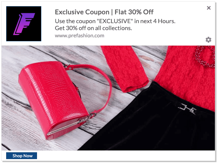 push notifications best practices Limited Time Coupon Push Notifications Example