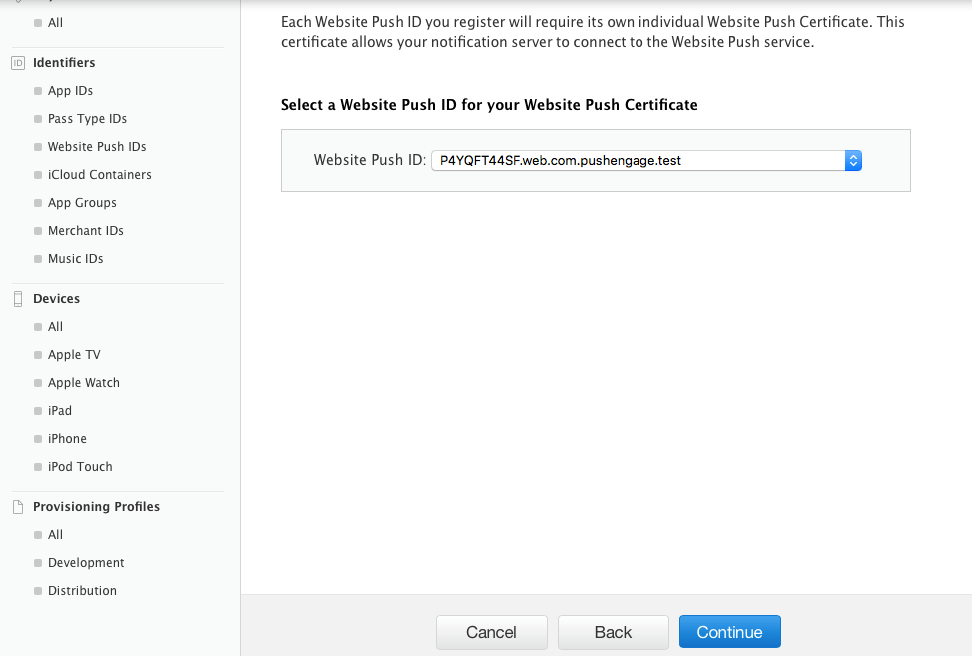 select-website-push-id-from-step-2