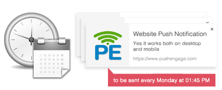 push notification schedule feature in push notification service vendor
