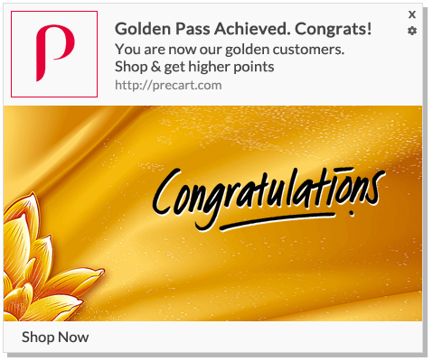 Sense of Success as Golden-Pass for loyal customers using push notifications