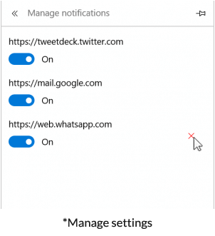 Manage edge notification settings