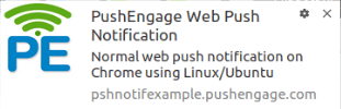 Normal web push notification on Chrome using LinuxUbuntu