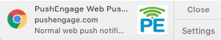 Normal web push notification using Mac OS