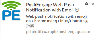 Web push notification with emoji on Chrome using LinuxUbuntu