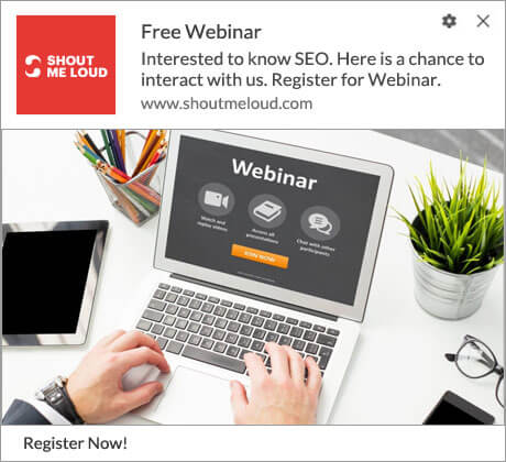 Push Notification to Register For Webinar