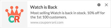 Back in Stock Campaigns Push Notifications