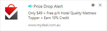 Price Alert Campaign using push notification