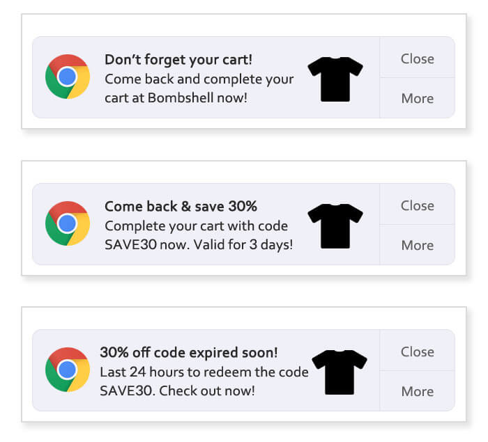 Web Push Notifications on Google Chrome Example