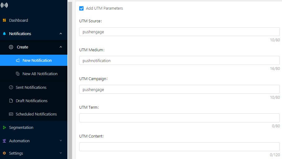 add utm parameters