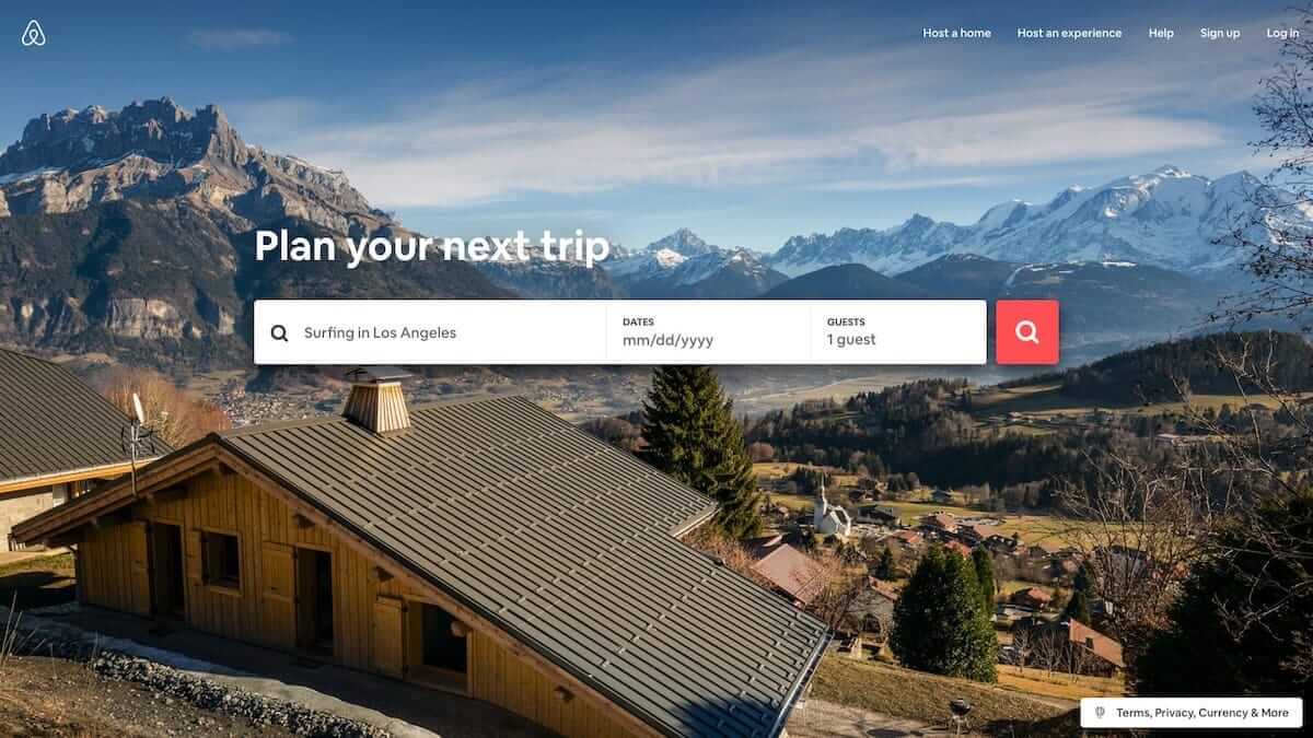 airbnb clean UI