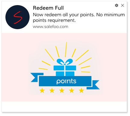 Push Notification Template Full Redemption