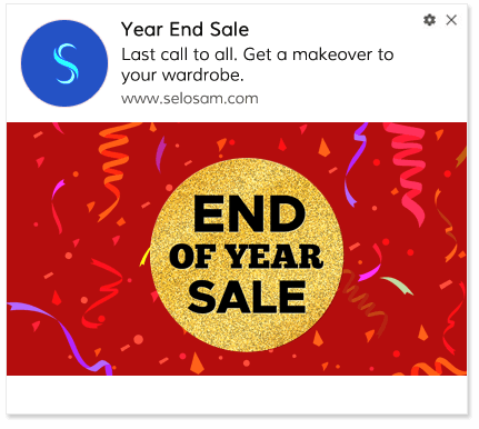 Web Push Notification Template Last Sale Of the Year