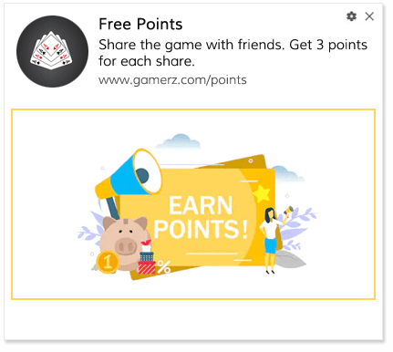 Share earn points playbook for gaming website