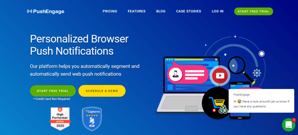 call to action in landing page