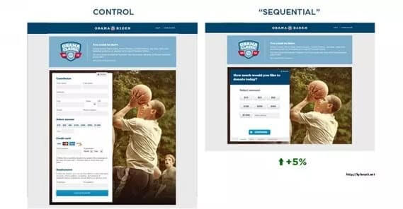 reducing friction in landing page