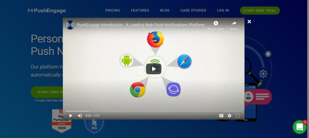 video in landing page