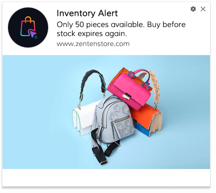 Inventory Alert Push Notification Template 3