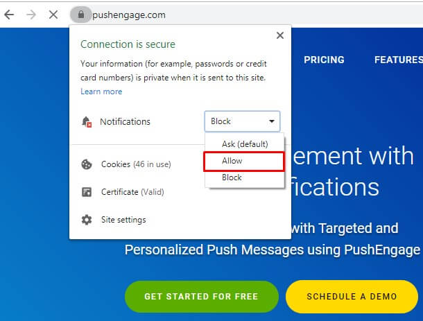 Enable Web Push Notifications