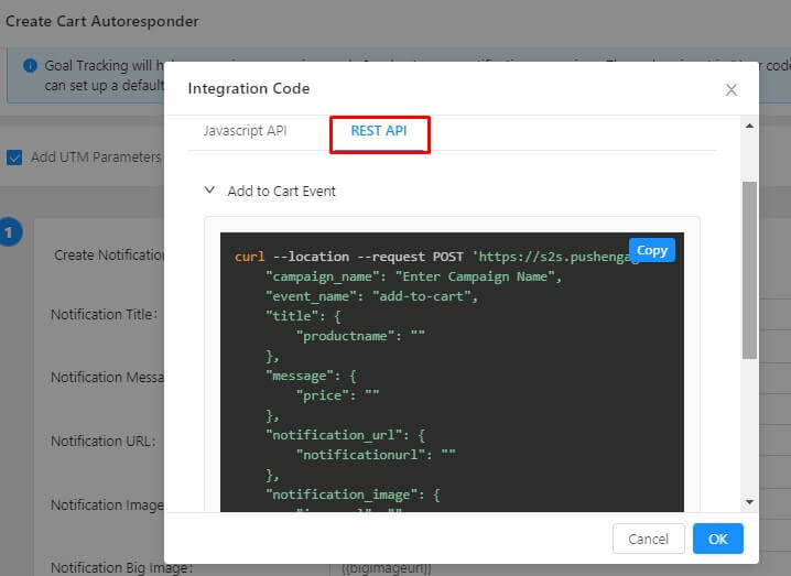 server side integration of trigger campaigns