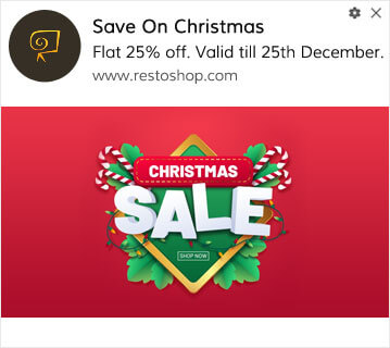 Christmas Day Sale Push Notification