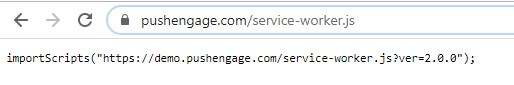 PushEngage service worker file