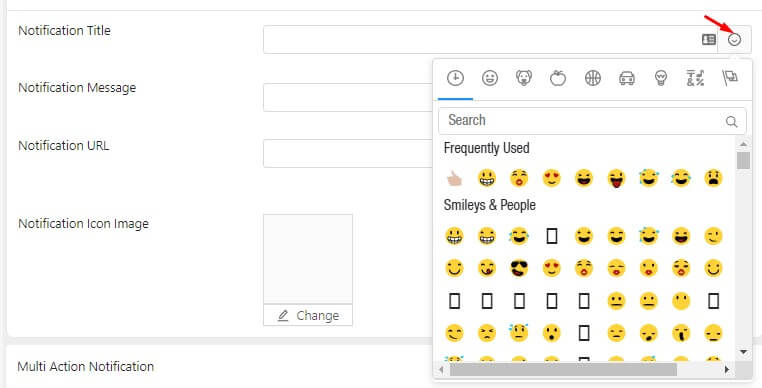 emojis in push notification