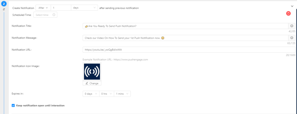 Second Drip Notification