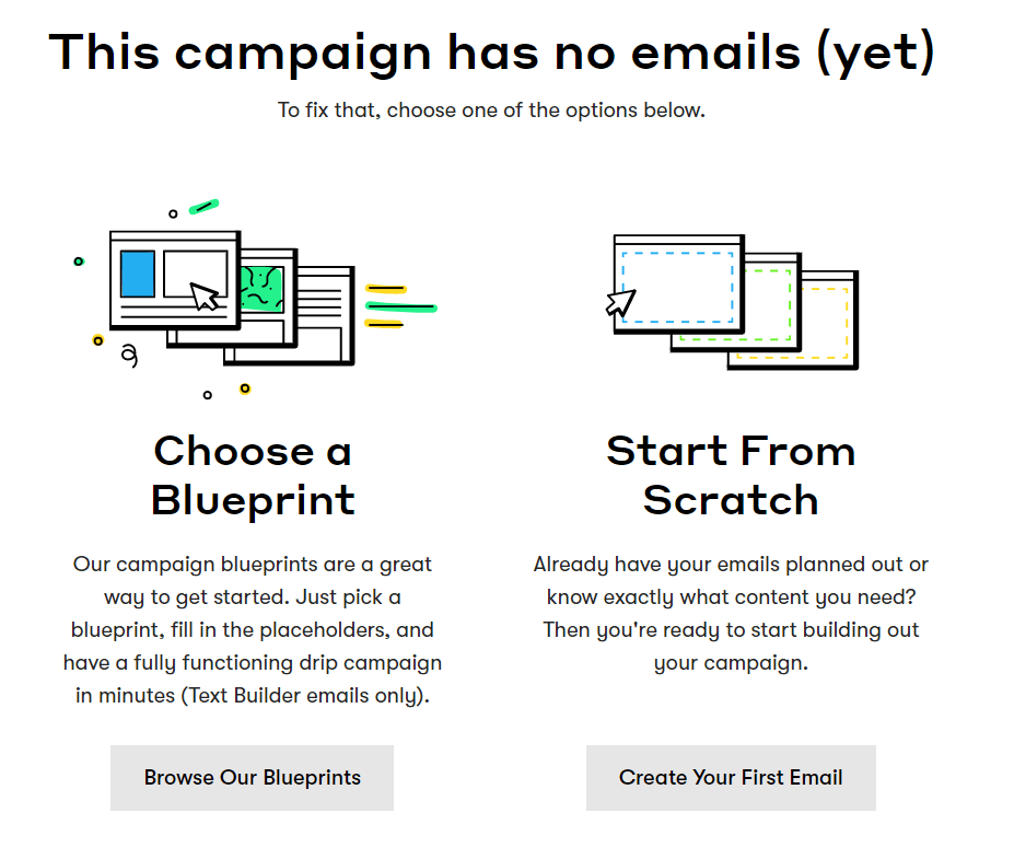 Create a new email campaign in Drip