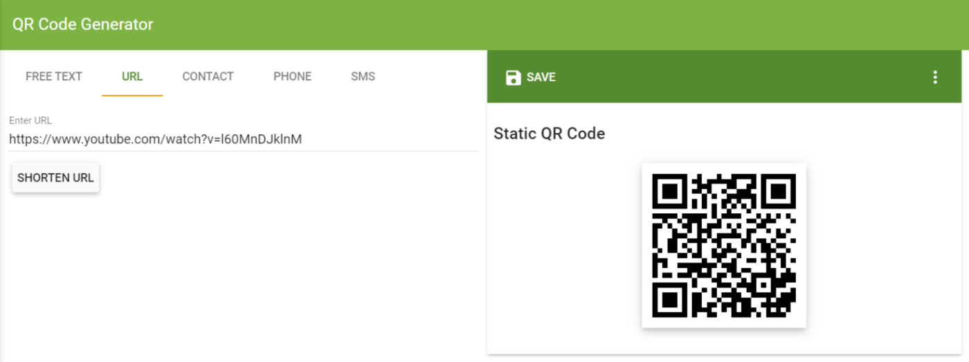 QR Code example