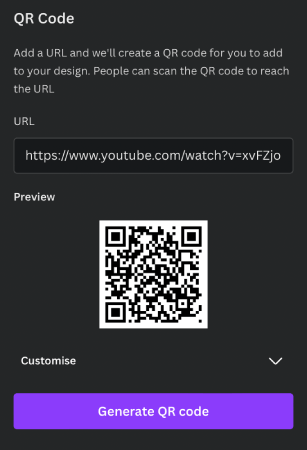 Generate a QR Code in Canva