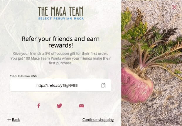 Maca Team Referral Program