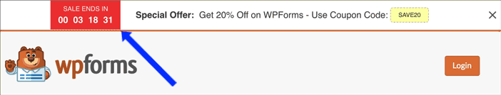 WPForms Countdown Timer Promotion