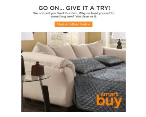 Ashley Homestore Browse Abandonment Email Examples