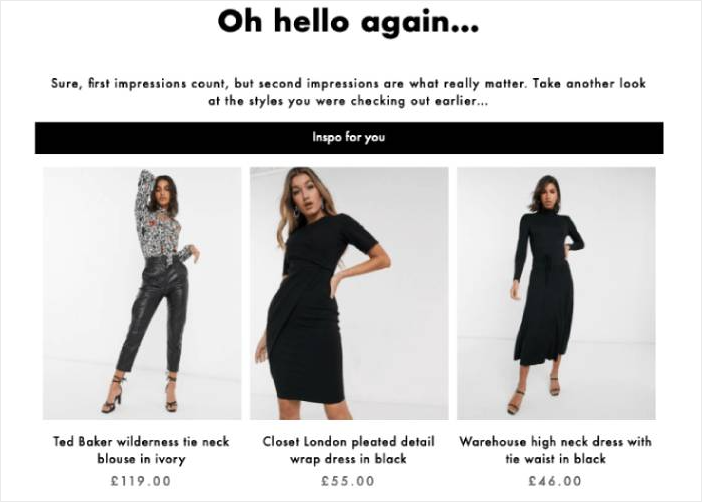 Asos Browse Abandonment Email Examples