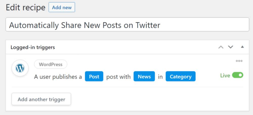 Automatically share posts on Twitter