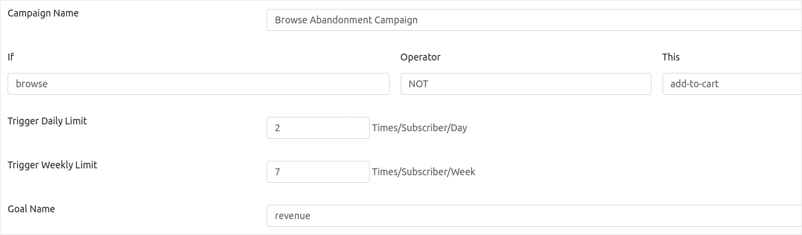 Browse Abandonment Campaign