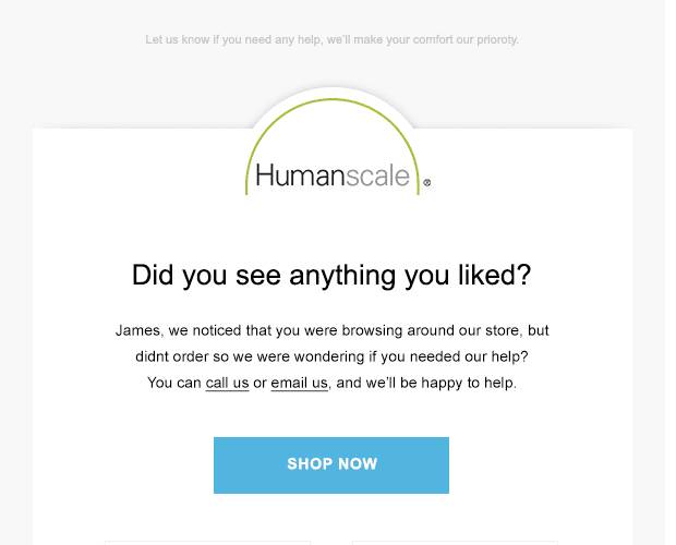 humanscale-browse-abandonment-campaign