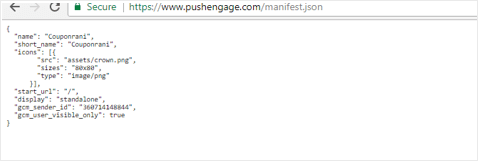 JSON Manifest