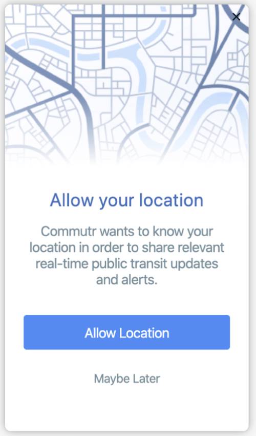 Location + Push Notification Single Opt-In Example